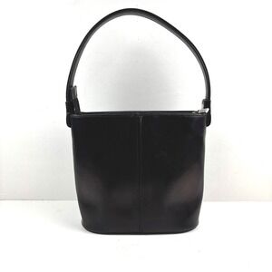 Lovie Paris Shoulder Bag Womens Medium Black Leather Made in France Vintage